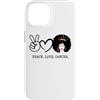 Cancro Queen Astrology Melanin Girl Blac Custodia per iPhone 14 Pace Amore Cancro Regina Zodiaco Capelli Afro Compleanno