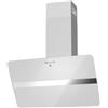 Corbero Corberó VICTORIA760W Campana Decorativa, Vetro Bianco 70 cm, 165 W, 3 velocità, Controllo Touch, Portata 594,2 m3/h, Colore Vetro Temperato, 1 Filtro in Alluminio, Carbon, Efficienza Energetica A