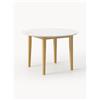 Westwing Collection Tavolo rotondo effetto marmo Jackson, varie misure - Bianco, Beige