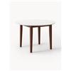 Westwing Collection Tavolo rotondo effetto marmo Jackson, varie misure - Bianco, Marrone
