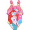 Disney Principessa Costume da Bagno per Bambine, Costume Intero Ariel Design per Bambina, Taglia 4 Anni | Rosa