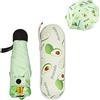 Jodsen Ombrello Compatto, Resistente al Vento Tempesta, Pieghevole, 6 Costole Verde, Mini con Custodia a Capsula, Protezione UV Pioggia, Tascabile Portatile per Uomo e Donna
