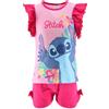Disney Lilo e Stitch Set Pigiama Corto 2 Pezzi, per Bambine (IT, età, 8 Anni, Regular, Rosa)