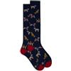 Gallo Calze lunghe uomo blu fantasia cani