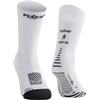 FLOKY RUN UP MEDIUM calze biomeccaniche per running e trekking. Calza a compressione. Protezione tendine d'Achille e muscoli gamba, supporto plantare. Massima riduzione vibrazioni. (Bianco, L-XL)