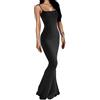 XFSRG Vestito Donna Spaghetti Abito Sirena Elegante da Cerimonia Vestiti Estivi Lungo Abiti da Sera Formale Vestito Aderente Senza Schienale per Festa Matrimonio (M)