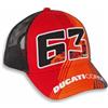 Valentino Rossi Berretto Rosso Dual Pecco 63 per Adulto Moto GP
