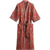 CRETUAO F, Vestaglia da Donna in Cotone a Doppia Garza,in Stile Giapponese Morbida e Leggera Kimono Stampato Pigiama Yukata per Sauna e Spa di Coppia