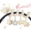 Vicloon Giocattolo a Spirale Passeggino Neonato, Giochi Passeggino Neonati Regalo per 0 3 6 Mesi, Passeggino Educativo Spirale di Peluche Neonato, Elefante