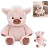 BAISHUWU Peluche Che Corre 60cm, Adorabile Animale Peluche Muccas Pelosa, Peluche a Forma di Che Corre, Peluche Mucca Che Corre, Pelu-che Vitello Che Corre, Peluches Che Corrono per Decorazione Casa, Rosa