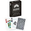 Copag Elite - Carte da gioco 100% in plastica, dimensioni da poker (standard), con indice Jumbo, mazzo singolo (nero)