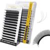 NAGARAKU 3D Extension Ciglia W Delle Ciglia Ciuffetti W Forma Tessuto a Mano Risparmio di Tempo Premade Fan Eyelash Extension Russian Volume Ventole Professional Naturali Ciglia Nero(0.10mm D 8-15mm)