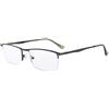 Eyekepper Occhiali da Lettura Mezza Montatura in Metallo Uomo Donna Leggero Colore Gunmetal 0.50
