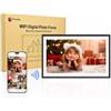 Pixedge Frameo Smart Picture Frame - Cornice per foto digitale WiFi da 15,6 pollici, grande spazio di archiviazione da 64 GB, touch screen IPS FHD 1080p, doppio uso da parete/tavolo, condivisione video foto