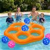 AEYAKA Gioco Tris Gonfiabile da Piscina, Grande Gioco Galleggiante con 6 Pedine, Gioco d'Acqua per Bambini e Adulti, Festa Estiva Outdoor (Esagono Giallo e Arancione)