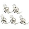 Yardwe Poggiadito per Clarinetto in Ottone Nichelato Argento, Set da 5 Pezzi Supporto Pollice Regolabile, Comodo e Affidabile per Studenti di Clarinetto
