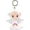NICI- Collezione Guardian Angel: Portachiavi BUONA Fortuna 9 cm con Arcobaleno, Colore Bianco/Rosso, 47072