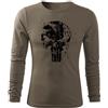 DRAGOWA Fit-T t-shirt a maniche lunghe Frank The Punisher 160 g/m², verde oliva,