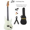 EKO ST300 OLYMPIC WHITE Chitarra elettrica strato KIT BORSA + Tracolla e Cavo
