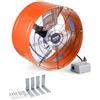 VEVOR Ventilatore a Timpano 380 mm Ventola di Scarico per Soffitta, Termostato Regolabile e Rete Esterna, Ventilatore per Casa 46,72 m³/min Ventilazione Silenziosa per Tetto, Negozio, Arancione Vivace