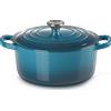 LE CREUSET Cocotte Rotonda Evolution In Ghisa Vetrificata 24cm Deep Teal