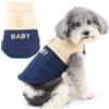 Zunea Cappotti per cani patchwork per cani di piccola taglia Inverno Caldo Gilet per cuccioli Vestiti con guinzaglio Anello Morbido Pile Imbottito Pet Girl Boy Abbigliamento Freddo Doggy Chihuahua