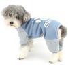Zunea Felpa per cani di piccola taglia Pigiama invernale caldo per cuccioli tuta con guinzaglio anello pullover morbido pigiama abiti a 4 zampe pagliaccetto freddo abbigliamento chihuahua per animali