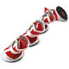 Zunea Scarpe Estive con Cerniera in Rete Traspirante per Piccoli Cani Cuccioli Stivali Antiscivolo Protezione per Zampe Cane Scarpe da Ginnastica con Pavimentazione Calda con Cuciture Rosso 5#