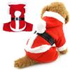 ZUNEA Babbo Natale Xmas Costume natalizio per cani di piccola taglia Cat Pet felpa tuta cappotto giacca con cappuccio morbido caldo accogliente vestiti chihuahua abiti S