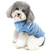 Zunea Cappottino Maglione per Cani Piccola Taglia Invernale Caldo Pile Pullover Gilet Cucciolo Vestiti Morbido Autunno Gatto Cane Chihuahua Felpe Abbigliamento Animali Giacca Abiti Blu M