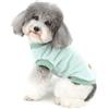 Zunea Cappottino Maglione per Cani Piccola Taglia Invernale Caldo Pile Pullover Gilet Cucciolo Vestiti Morbido Autunno Gatto Cane Chihuahua Felpe Abbigliamento Animali Giacca Abiti Verde M
