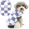 Zunea Maglione per cani di piccola taglia, invernale, caldo, in pile, con anello a D, a quadri, morbido, per la stagione fredda, taglia XS/S, abbigliamento per animali domestici, chihuahua, Yorkie,
