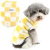 Zunea Maglione per cani fuzzy per cani di piccola taglia inverno caldo maglione in pile maglione vestiti per cuccioli con anello a D plaid morbido gilet giacca cappotto freddo XS/S taglia