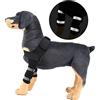 Zunea Tutore Cane Zampa Anteriore Riflettente Manicotto Cani Morbido Gambe Gomito di Supporto Wrap Dog Protector Compressione per la guarigione delle ferite Nero L