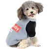 Zunea - Maglione per cani Bulldog Francese Cuccioli Imbottiti in Cotone Cucciolo Giacca Calda Felpe Fredda Pet Abbigliamento per Bulldogs Pitbulls Grigio L