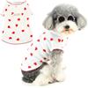 Zunea Camicie estive per cani di piccola taglia morbida e traspirante gilet t-shirt per cucciolo ragazza motivi amore senza maniche vestiti chihuahua carino cagnolino camicia di base canotta per
