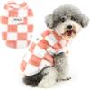 Zunea Maglione per cani fuzzy per cani di piccola taglia inverno caldo maglione in pile maglione per cuccioli con anello a D plaid morbido gilet giacca cappotto freddo XS/S taglia abbigliamento per