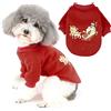 Zunea Cappotto Invernale per Cane Piccola taglia Natale Felpa per Cuccioli Maglione con Babbo Natale Pullover Abbigliamento Caldo Cotone Vestiti per Animali Domestici Chihuahua Yorkshire Rosso S