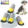Zunea Scarpe per cani di piccola taglia Stivali estivi in rete traspirante per cuccioli per pavimentazione calda Suola antiscivolo Protezioni regolabili per zampe calde Stivaletti per Chihuahua