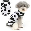 Zunea Maglione in pile per cani di piccola taglia con anello al guinzaglio bianco e nero stile cucciolo pullover maglione cappotto morbido caldo inverno autunno gilet giacca vestiti freddo