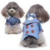 Zunea Costume da Smoking per Cani Formale Abbigliamento con Papillon per Cani Piccola Taglia Cuccioli Chihuahua Camicia Delicata Vestiti per Cerimonia, Matrimoni, Compleanni, Feste, Vacanze Blu M