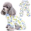 Zunea Pigiama per Cani di Piccola Taglia Abiti e Bambine per Cuccioli Abbigliamento con Gambe per l'estate Autunno Morbido Chihuahua Yorkie Gatti Vestiti Tuta Blu, taglia L