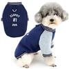 Zunea Felpa per cani di piccola taglia Pullover sportivo per cuccioli con anello al guinzaglio morbido e caldo autunno dolcevita a maniche corte maglione cappotto invernale per animali domestici