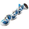 Zunea Scarpe Estive con Cerniera in Rete Traspirante per Piccoli Cani Cuccioli Stivali Antiscivolo Protezione per Zampe Cane Scarpe da Ginnastica con Pavimentazione Calda con Cuciture Blu 2#