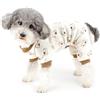 Zunea Pigiama per cani di piccola taglia e gatto, pigiama invernale tuta morbida e calda imbottita per cuccioli con gambe per il freddo Pjs Abbigliamento per dormire Pullover Pet Girl Boy