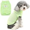 Zunea Estate Maglietta per Cani Piccola Taglia Cucciolo Vestiti T-shirt con Anello a D Morbida Traspirante Canotta Chihuahua Camicia di Base Abbigliamento Giocattolo Barboncino Canotta Verde S