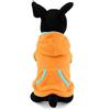 ZUNEA Abbigliamento per animali domestici per cani di piccola taglia, gatto in pile con cappuccio, stile sportivo, colore arancione XL