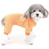 Zunea Pigiama per cani di piccola taglia tuta invernale calda tuta pigiama in morbido cotone per cuccioli abbigliamento da notte con margherita motivo floreale per animali domestici pullover apaprel