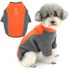Zunea Colore Patchwork Pile Cane Maglione per Cani di Piccola Taglia Riflettente Pullover Maglione Cappotto con Guinzaglio Anello Morbido Caldo Autunno Inverno Vestiti Cuccioli Freddo Felpa Pet
