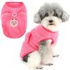 Zunea Carino Cartoon Piccolo Cane Gilet Maglione con Guinzaglio Anello Inverno Caldo Pile Cucciolo Giacca Vestiti Morbido Pullover Maglione Cappotto Freddo Chihuahua Yorkie Abbigliamento Pet